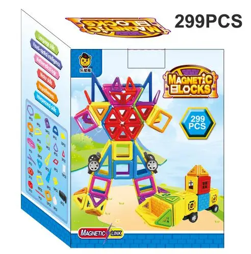 77-402 шт. магнитные блоки Магнитный конструктор строительные игрушки набор Магнитные Развивающие игрушки для детей подарок для детей - Цвет: 299pcs set
