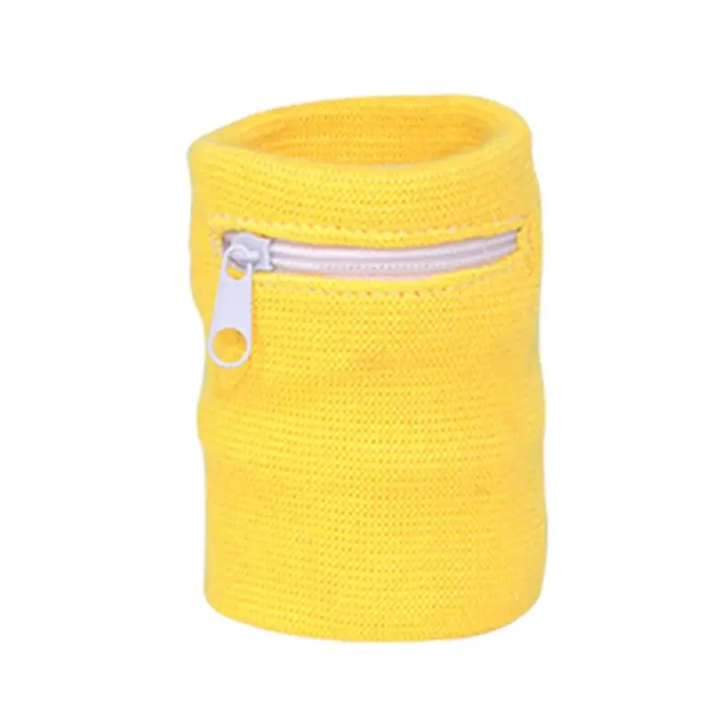 Polyester Cotton Wrist Wallet Pouch Band Zipper Running Travel Gym Cycling Safe Elastic fiber Sport Bag