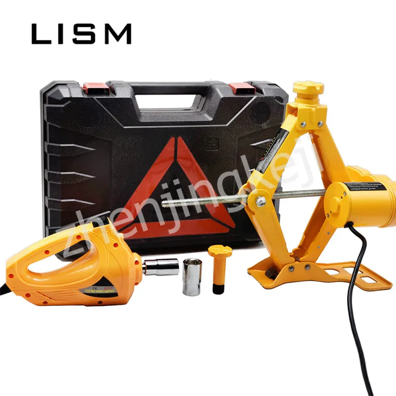 

12V Car Use Electric Jack Wrench Three In One Outdoor Emergency Waterproof Change Tire Tool Box Safety Hammer Lightweight Quick