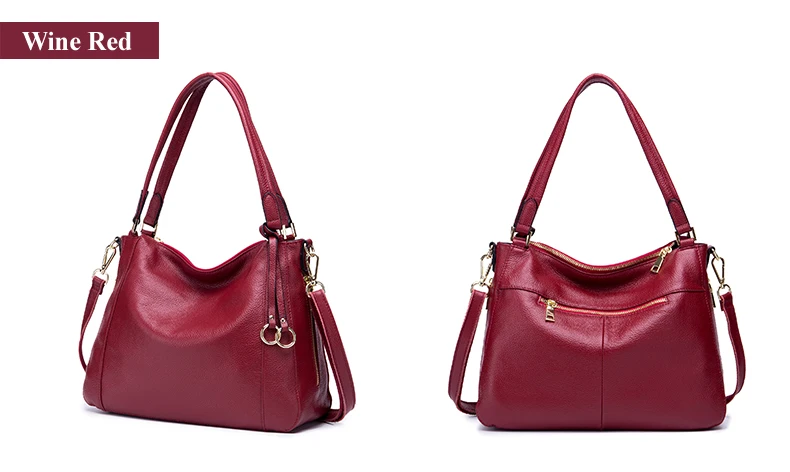 Lomelobo Women Genuine Leather Shoulder Bags Luxury Lady Fashion Litchi Pattern Casual Tote Female Handbags Girls Messenger Bags 2019 HBL5559 Details (17)