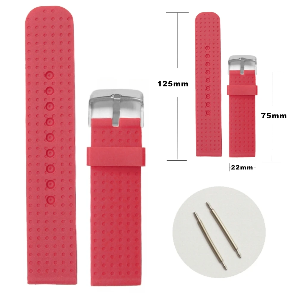 Ремешок для часов силиконовый розового цвета 22 мм|watch band with cover|watch stainlesswatch clasp |