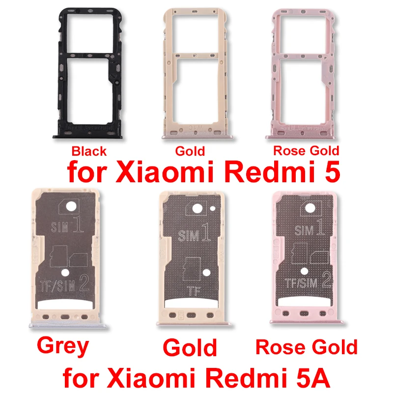 Новый лоток для sim карт Xiaomi Redmi 5/Redmi 5A 2 Micro SD запасные части|Адаптеры SIM карт| |