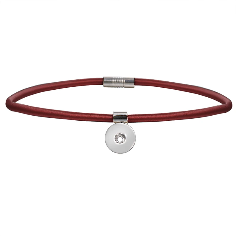 New DJ0096 Fashion Beauty snap Jewelry necklace colorful Torques Magnet buckle 45cm fit 18MM snap buttons