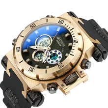 Relojes deportivos militares para hombre, de cuarzo, Digital, LED, resistente al agua, con pantalla Dual, Masculino
