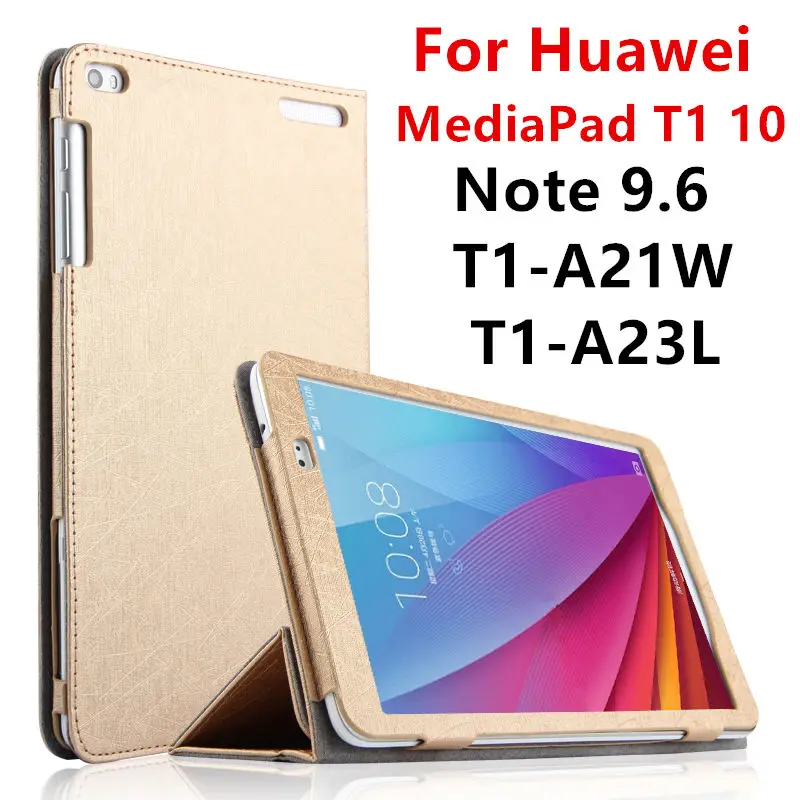 Case For Huawei Mediapad T1 10 PU Protective Smart Cover Leather Tablet For HUAWEI Note 9.6 T1-A21W T1-A23L T1-A21L Protector