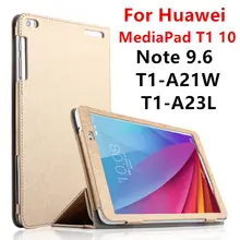 Funda para huawei mediapad t1 10 pu cuero elegante de la cubierta protectora de la tableta de huawei nota 9.6 t1-a21w t1-a23l t1-a21l protector