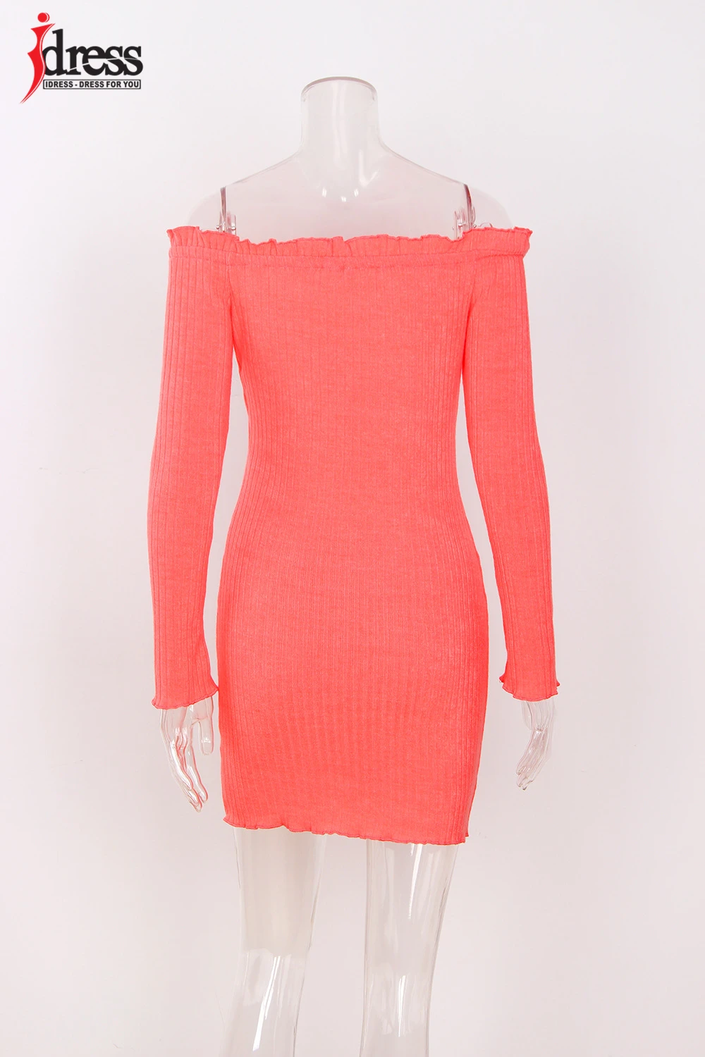 IDress Women Clothing Fashion 2017 Sexy Dress Club Wear Slash Neck Bodycon Dress Online Shopping Club Factory Party Knit Dresses (6)