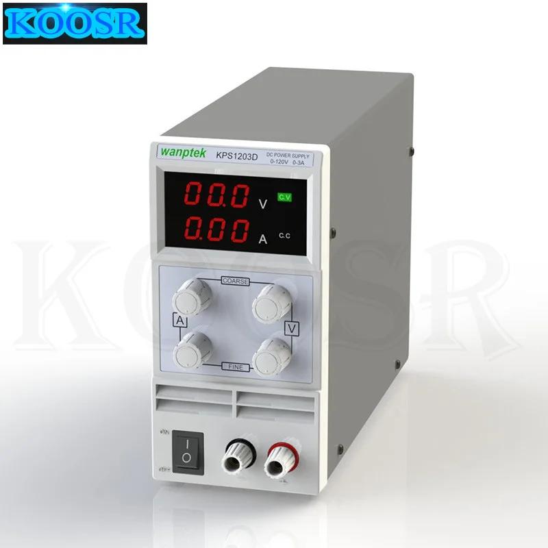 

KPS1203D 110V/220V Adjustable High precision digital LED display switch DC Power Supply 0 - 3A 0 - 120V 0.1/1V 0.01A EU UK