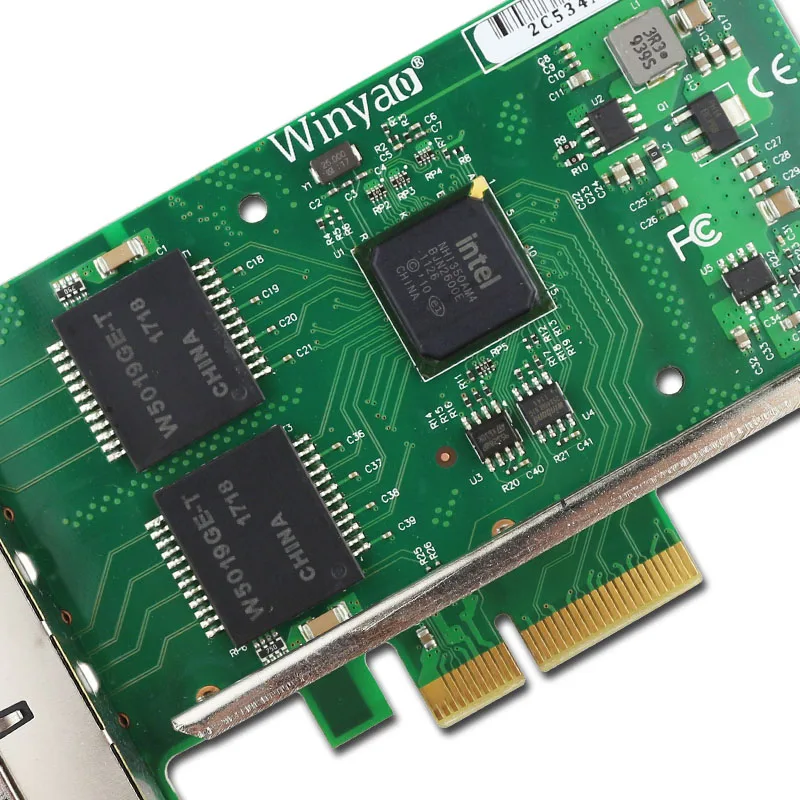 Winyao WYI350-T4V2 PCI-E X4 RJ45 четырехпортовый сервер Gigabit Ethernet 10/100/1000 Мбит/с Сетевая интерфейсная карта для i350-T4 NIC