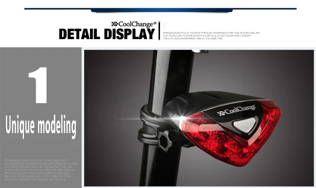 Cheap Coolchange 5 LED Super Bright Rear Light Bicycle Red Lamp Flashlight Bike Taillight Cycling Led Light Mountain BikeAccessories 10