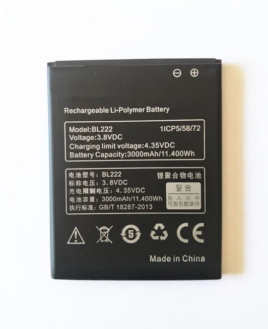 

AZK NEW 3000mAh for Lenovo BL222 battery for Lenovo S660 S668T S 660 668T 3000mAh 3.8v 11.40Wh Mobile Phone battery