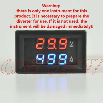 

GWUNW BY32A 200V 20A-500A DC Voltage Ammeter Current Tester Meter Voltmeter Dual LED Display [***Must have a shunt to use***]