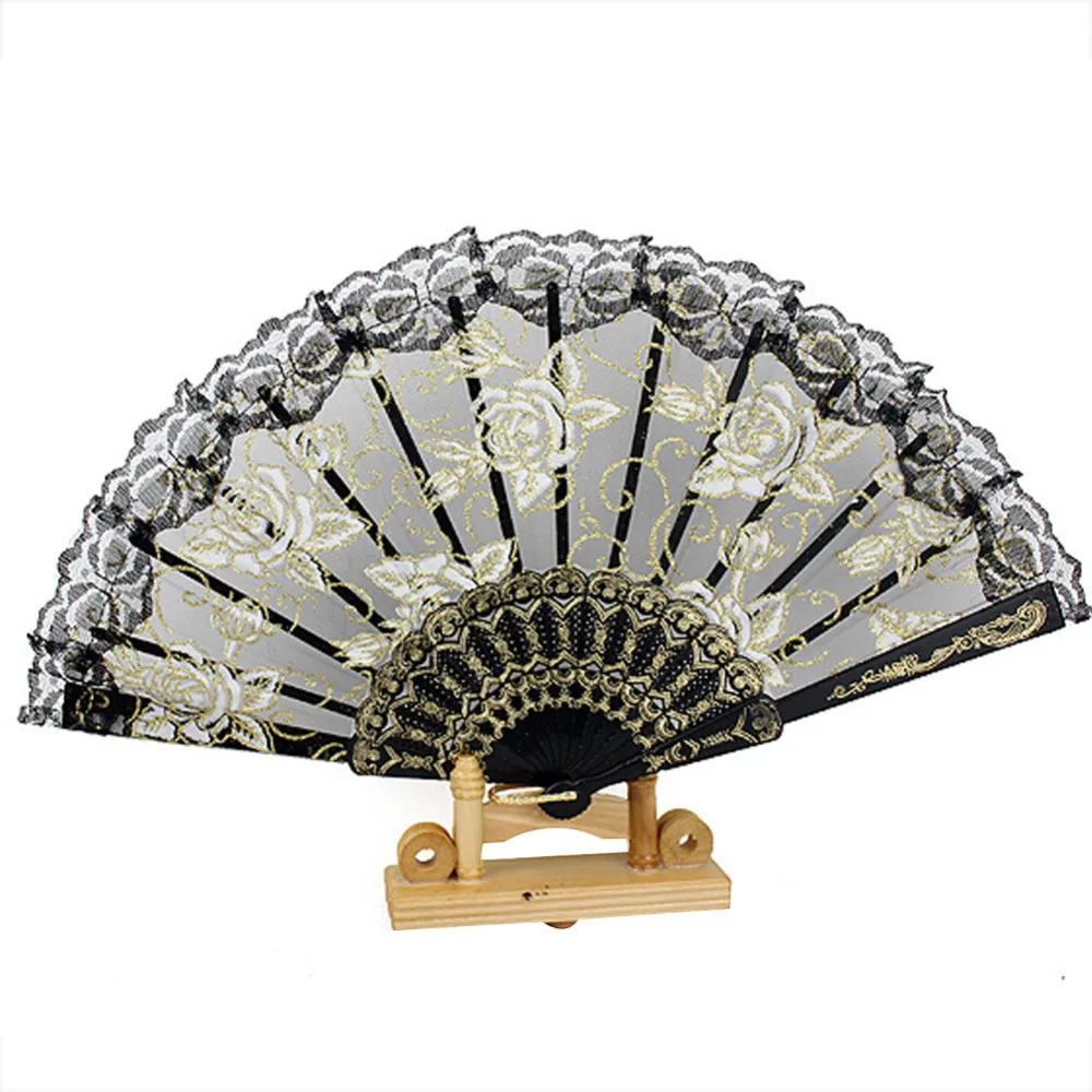 1pc Vintage Lady Handmade Lace Hand Fan Bridal Wedding Party Decoration