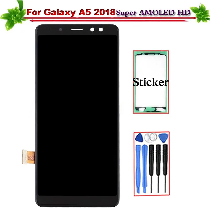 

Super Amoled for Samsung Galaxy A8 2018 A530 A530F A530DS A530N LCD Display Touch Screen Digitizer Assembly for A8 2018 A530 Lcd