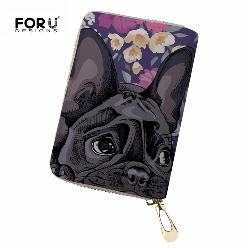 Женский кошелек с рисунком бульдога FORUDESIGNS чехол Обложка для паспорта Женская