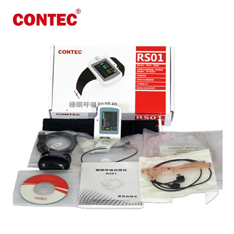 

CONTEC CMS-RS01 Sleeping Respiration Test Monitor for Snoring Breathing Heart Rate Blood Oxygen Test