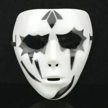 

Hip-hop white Halloween mask terror grimace costume party masks men women adults Full Face Horror Mask Festive Christmas gift