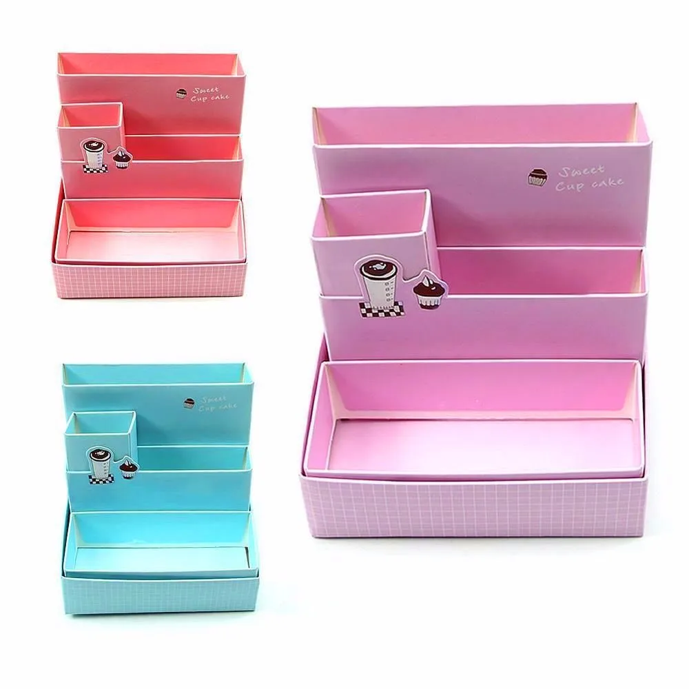 

DIY Paper Board Storage Box Desk Decor Stationery Makeup Cosmetic Organizer New SF312