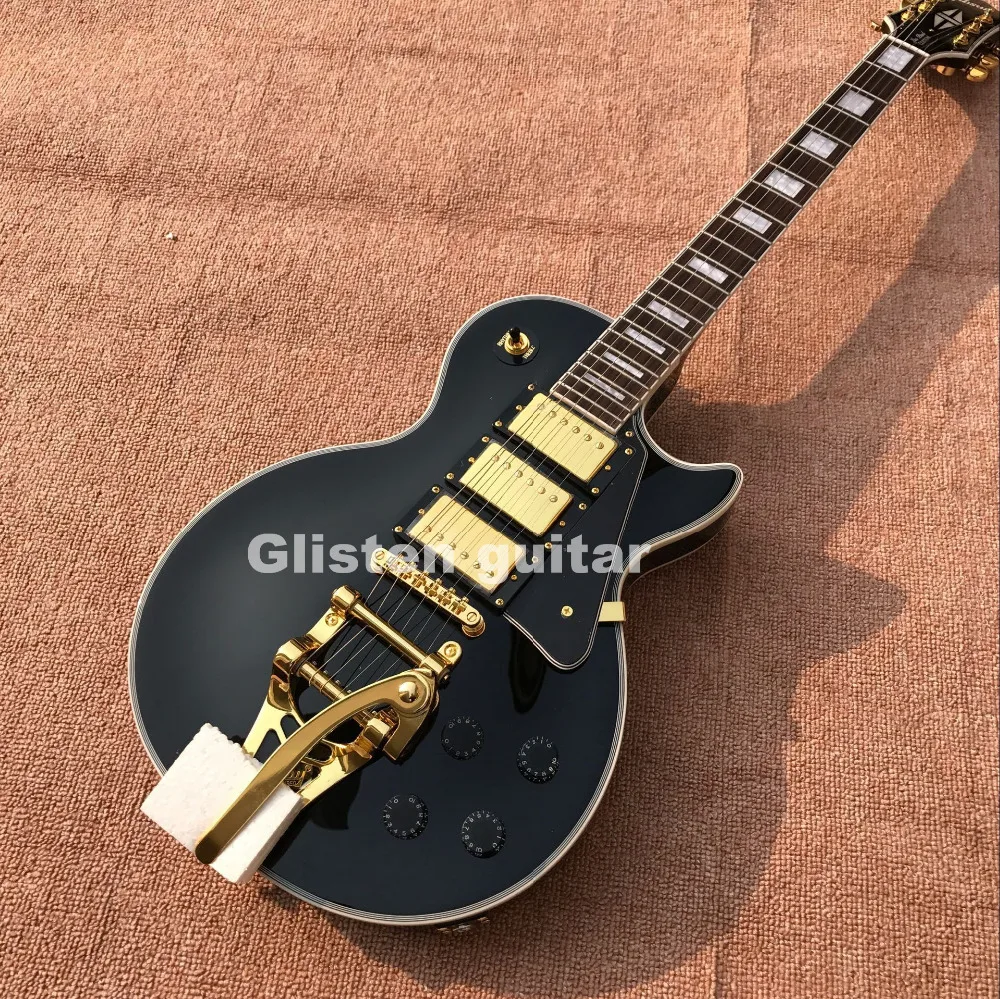

Blackbeauty LP electric guitar, 3 pickups with bigsby tremolo arm