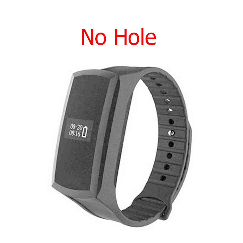 HD 1080P Mini Camera Smart Band Camcorder Pedometer Smart Wristband Secret Camcorder Voice Video Recording Bracelet Watch cam - Цвет: NO Hole Black