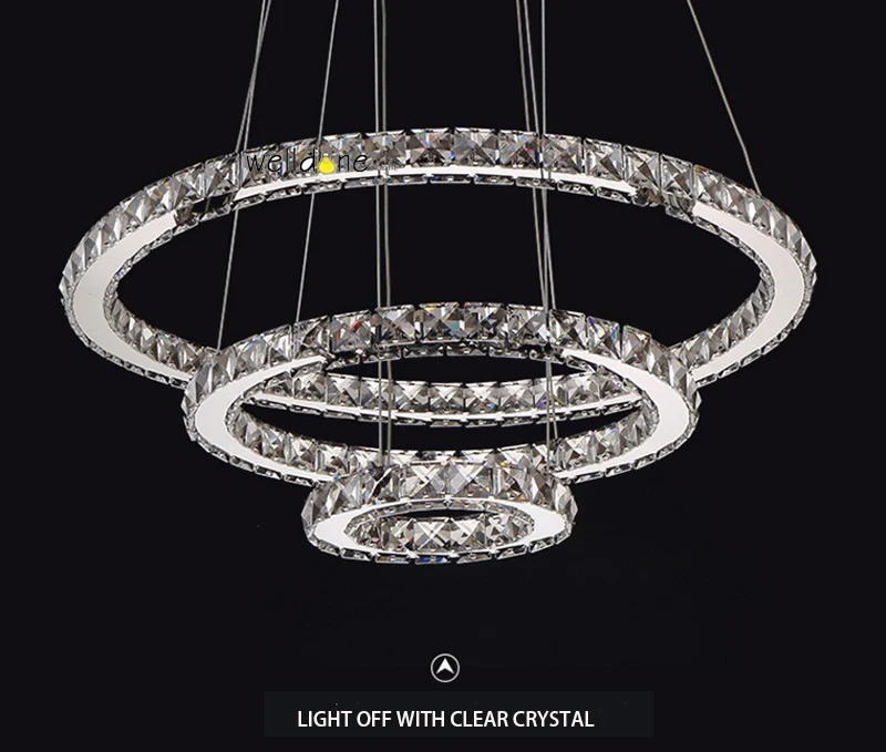 Современная люстра LED хрустальное кольцо подсвечник Хрустальное освещение