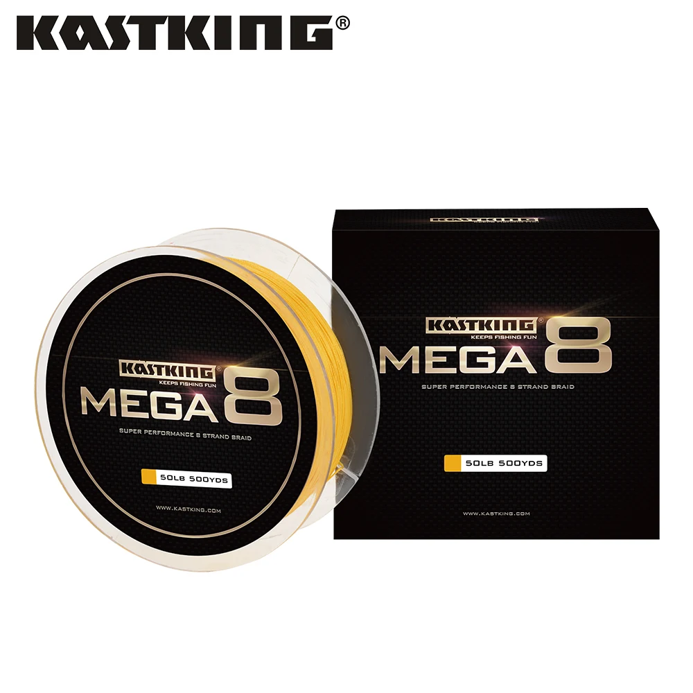 Леска KastKing Mega8 457m/500Yds 10 80lb 8 нитей Полиэтиленовая плетеная мультифиламентная