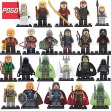 POGO Super Heroes Hobbit Figures Single Sale Rohan Cavalry DIY Model Building Blocks Set Bricks Educational