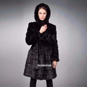 

winter coat women 2020 faux fur coat winter new imitation rabbit fur hooded coat Korean hooded sweater Ms. artificial fur coat