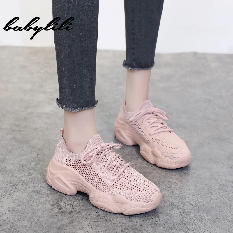 Billig Mode Turnschuhe Frauen Schuhe Neue Turnschuhe für Frauen 2019 Plattform Schuhe Frauen Wohnungen Weibliche Chunky Turnschuhe Korb Femme Schuhe