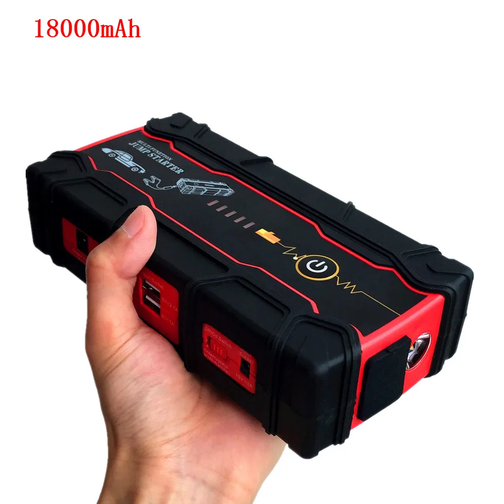 

High Power 18000mAh Car Jump Starter Petrol Diesel Cars 12V Car Battery Charger Emergency Auto Power Bank Booster Buster CE