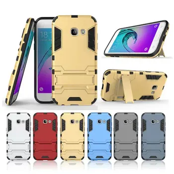 

Fashion Armor Case For Samsung Galaxy A3 2017 Hard PC +Silicone Cover 2in1 Back Housing for Samsung Galaxy A3 2016 Phone Stand