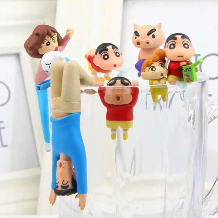 

7Pcs/set Korean style Cute Cup Doll PVC Action Figure Doll Collection Model Toy Doll Gifts Free Shipping