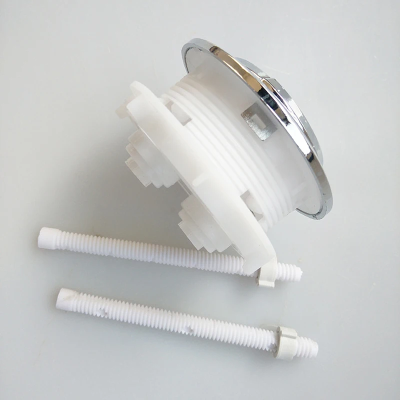 1Pc New High end Toilet Flush Toilet Button Circular Double Click Toilet Water Accessory Chrome