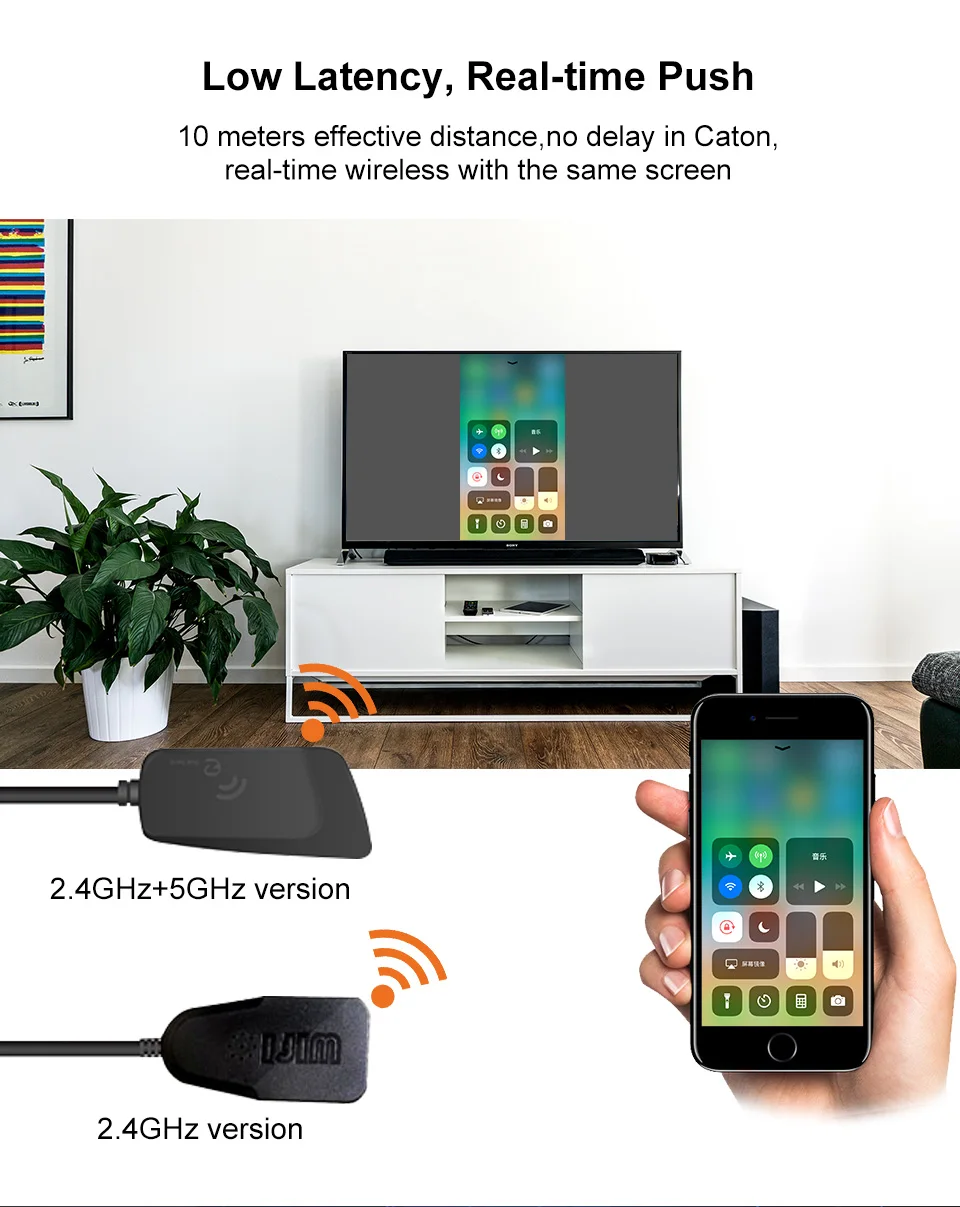YEHUA K8 2,4G и 5 ГГц Беспроводной Дисплей адаптер для Smart tv ТВ Stick 1080 P Full-HD Miracast Airplay Поддержка для ПК iOS Android Windows