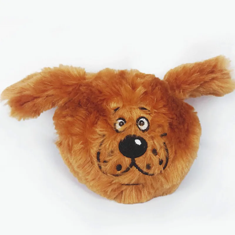 Pet электрическая прыгающая плюшевая игрушка мяч мультяшная голова животного вокальная Вибрация игрушка для собаки плюшевая пищащая игрушка для собаки жевательная игрушка