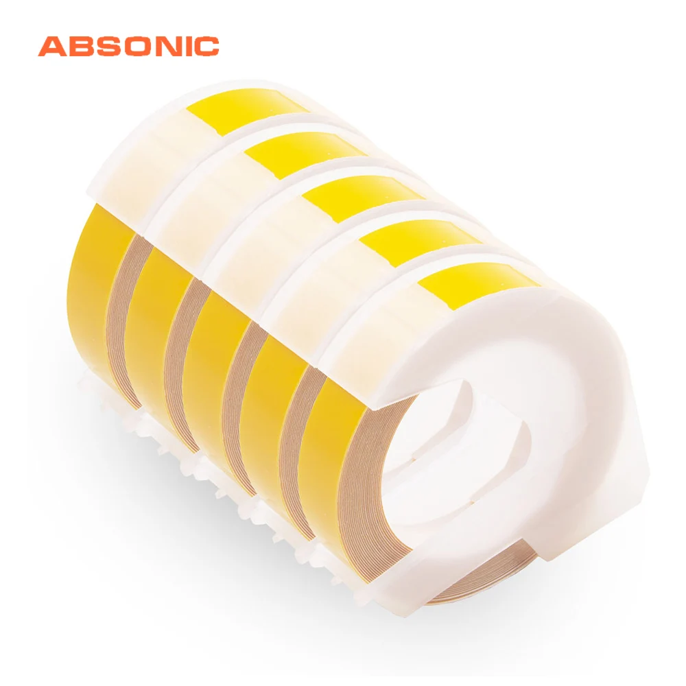 Absoonic 5 шт. 9 мм Dymo 1610 ручной производитель этикеток для 3D тиснения пластиковых