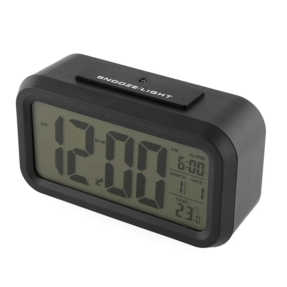 

Digital Alarm Electric LED Clock Light Control Backlight Thermometer Modern