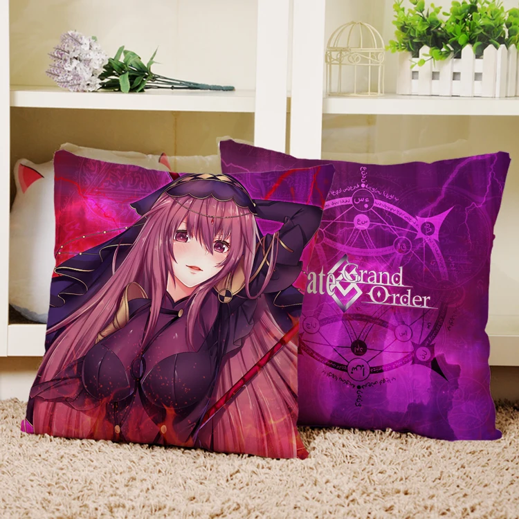 Новый аниме мультфильм Fate Grand Order Scathach маленькая Двусторонняя наволочка | Дом и