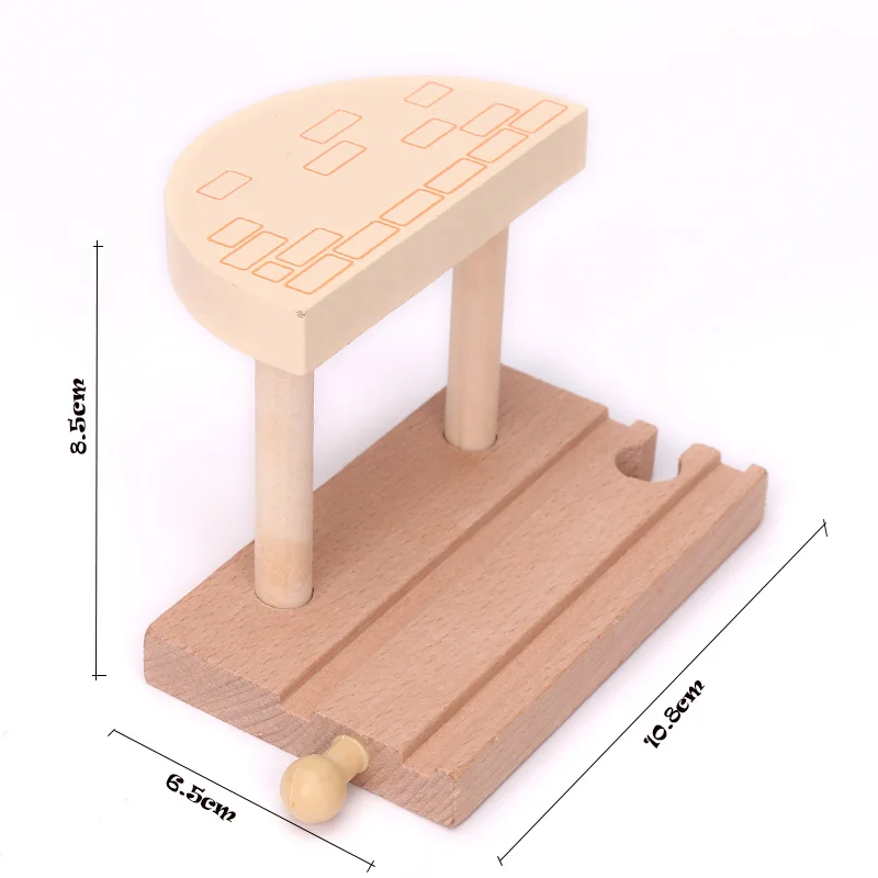 

New Wooden Station Tunnel Wooden Train Tracks Toys Railway Accessories Cave Educational Slot DIY Wood Tracks Train Track Piece