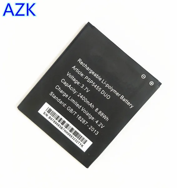 AZK 10 шт. перезаряжаемый 3 7 в 2400 мАч PSP5455 DUO Аккумулятор для Prestigio Multiphone аккумулятор