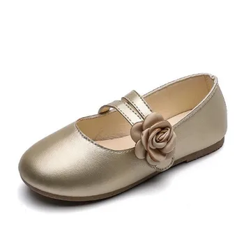 

New Spring/Autumn Single Shoes Children Flats Breathable Toddler Baby Princess Girls PU Leather Shoes Kids 02A