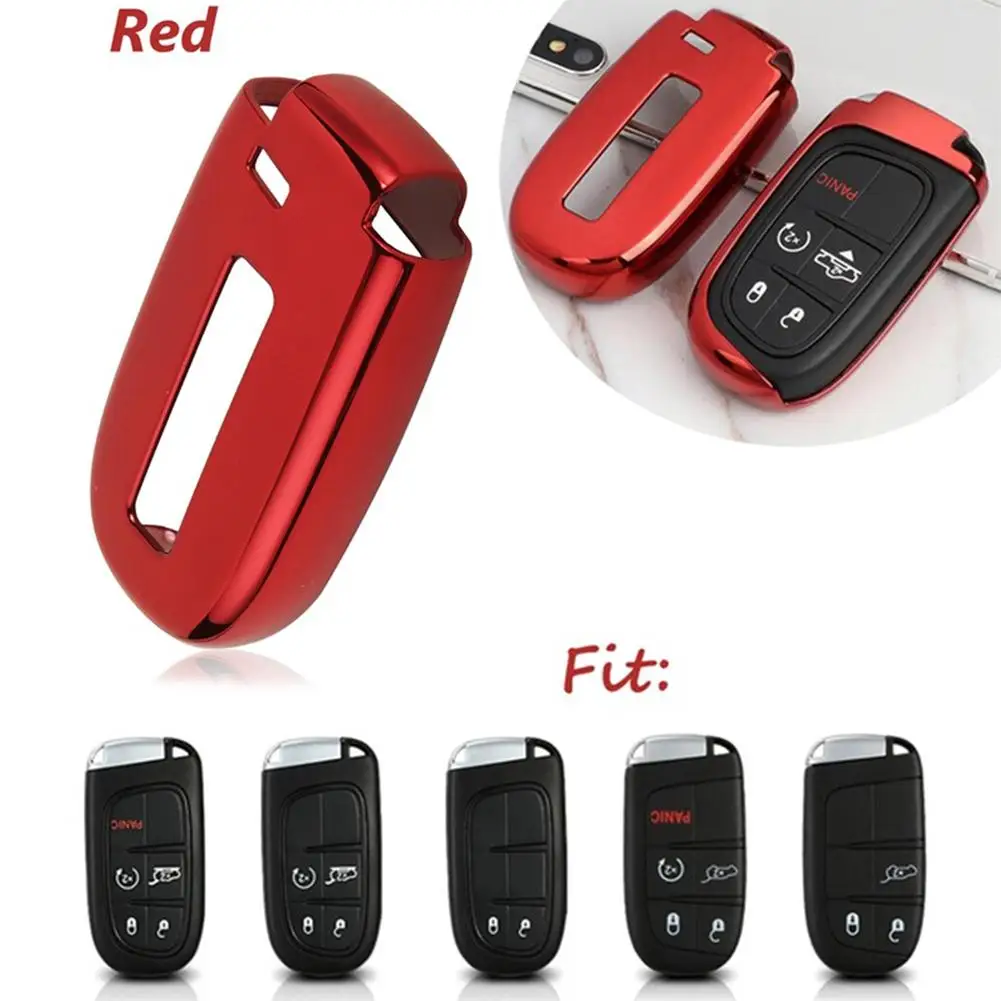 

TPU Remote Smart Key Cover Fob Case Shell For Dodge Charger Durango for Jeep Grand Cherokee Car Key Cover