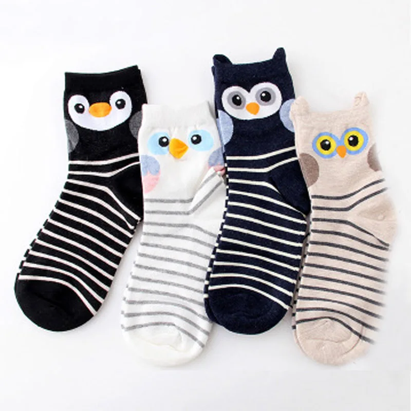 COCOTEKK New Cute Cartoon Animal Cotton Women Socks Penguin Owl Fun Socks Women Fashion Lovely Funny Female Lady 3D Ear Socks COCOTEKK New Cute Cartoon Animal Cotton Women Socks Penguin Owl Fun Socks Women Fashion Lovely Funny Female Lady 3D Ear Socks