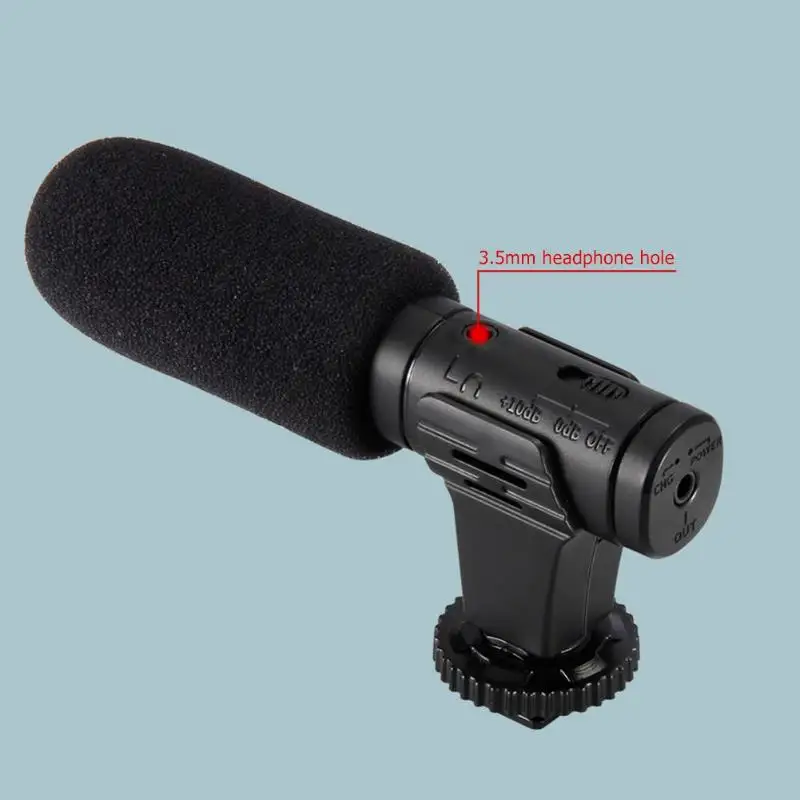 Универсальный высокочувствительный микрофон MIC-07 прямой-в 3,5 мм интервью фото Hyper-кардиоидный микрофон для камеры телефона