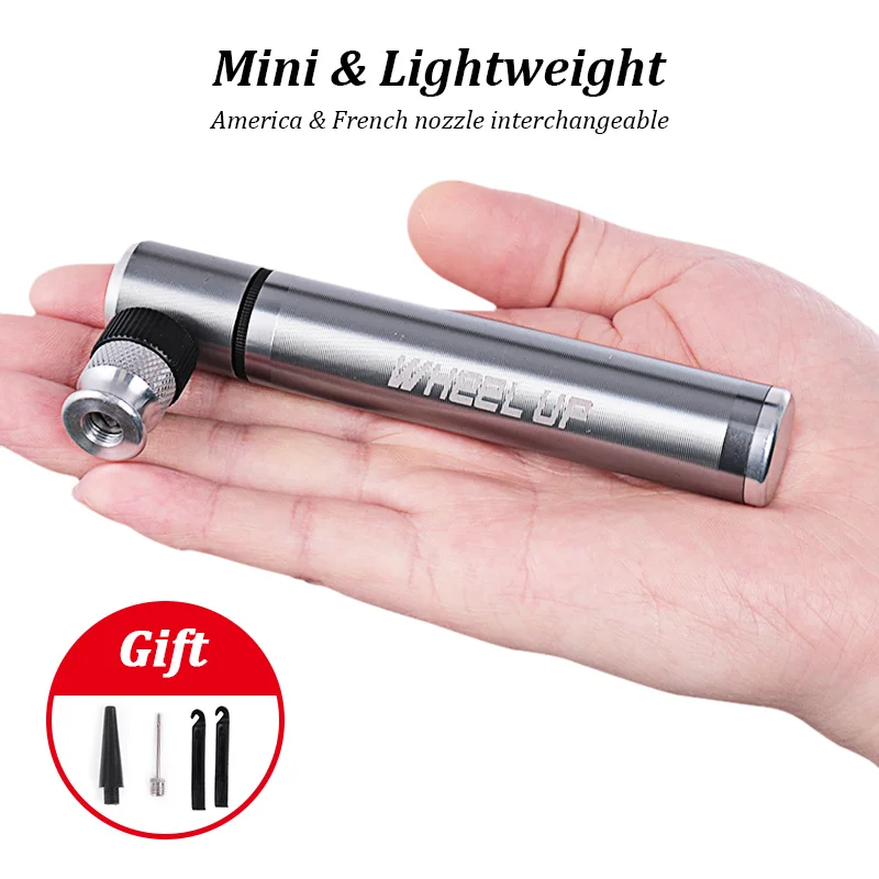 WHEEL UP Cycling Hand Air Pumps MTB Mountain Bike Motorcycle InflatorsPortable Mini Bicycle Pump Tire Ball Inflator 84g 160 PSI WHEEL UP Cycling Hand Air Pumps MTB Mountain Bike Motorcycle InflatorsPortable Mini Bicycle Pump Tire Ball Inflator 84g 160 PSI