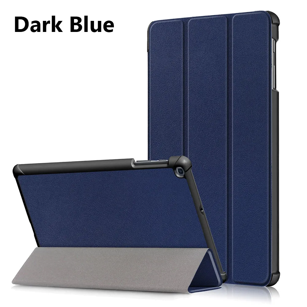 Ультра тонкий трехкратный смарт-чехол PU Чехол подставка оболочка планшет Funda для samsung Galaxy Tab S5e 10," SM-T720/T725 выпуск - Цвет: Dark Blue