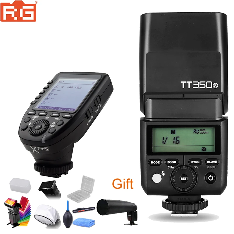 

Godox TT350 GN36 2.4G TTL HSS Mini Flash Speedlite+XPro-X Flash Transmitter Trigger Kit for Canon Nikon Sony Fuji Olympus Camera