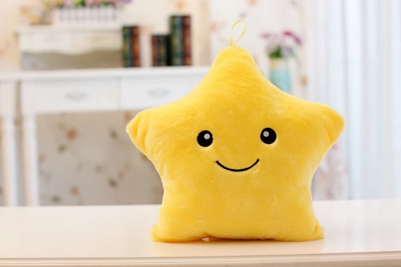 Conduziu a Luz de Estrelas da Música de Pelúcia Coloridos de Presente de Aniversário para Crianças Cores Almofadas Travesseiros Luminosa Brilhante Estrela Musical Brinquedos 5 12 Da Música de Pelúcia Almofadas Travesseiros Luminosa