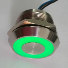 25mm IP68 5 v DC anel Verde à prova d’ água iluminação Fixação LOCKING AUTO Travamento interruptor sensor de toque piezo