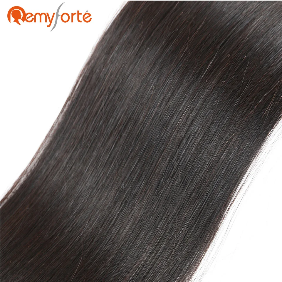 Remy Forte Human Hair Extensions Peruvian Straight Hair Bundles Natural Black 1 Piece Human Hair Weave Can Buy 3 Or 4 Bundles